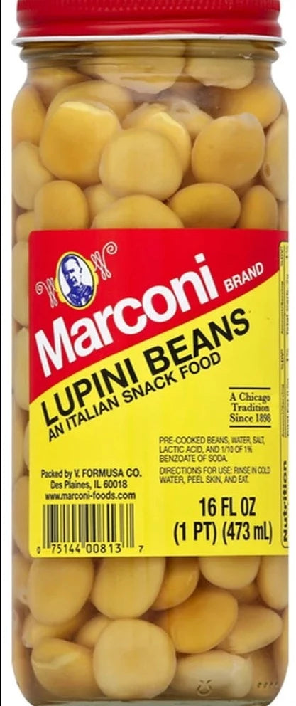 Marconi Lupini Beans - 16 oz An Italian snack food