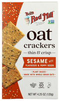 Bob's Red Mill Oat Crackers Sesame Flaxseed & Poppy Seeds - 4.25 oz.