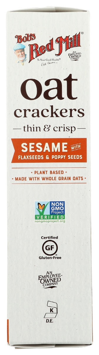 Bob's Red Mill Oat Crackers Sesame Flaxseed & Poppy Seeds - 4.25 oz.