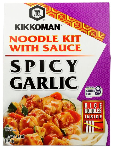 Kikkoman Spicy Garlic Noodle Kit With Sauce - 4.8 oz | kikkoman noodle kit | kikkoman spicy garlic noodle kit | kikkoman noodle kit with sauce |  kikkoman noodle kit where to buy | Pantryway