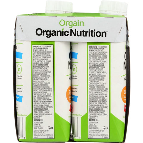 Orgain Organic Nutrition All In One Nutritional Shake Strawberries And Cream - 4 pk