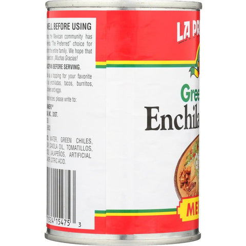 La Preferida Green Chile Enchilada Sauce Medium- 10 oz