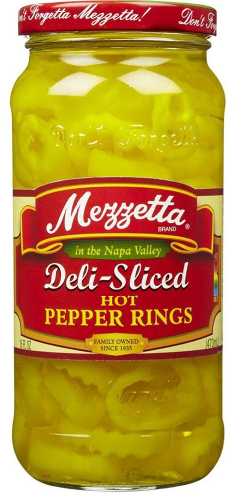 Mezzetta Hot Pepper Rings Deli-Sliced - 16 oz | Pantryway