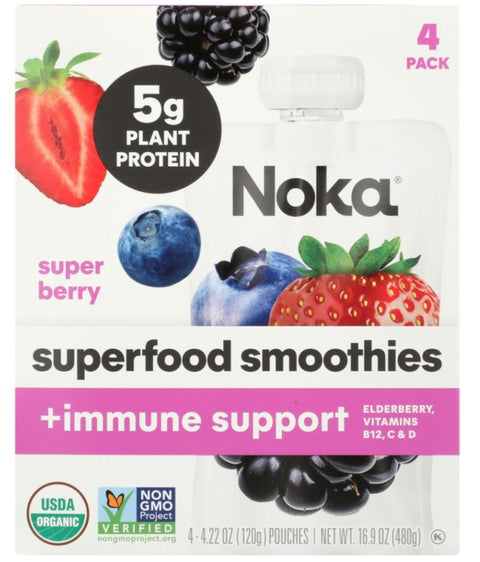 Noka Super Berry Superfood Smoothie Immunity Support - 16.9 oz | Pantryway