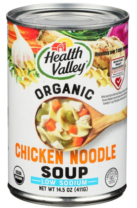 Health Valley Organic Chicken Noodle Soup Low Sodium - 15 oz | Pantryway
