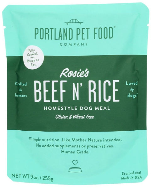 Portland Pet Food Company Rosie's Beef N Rice Homestyle Dog Meal - 9 oz