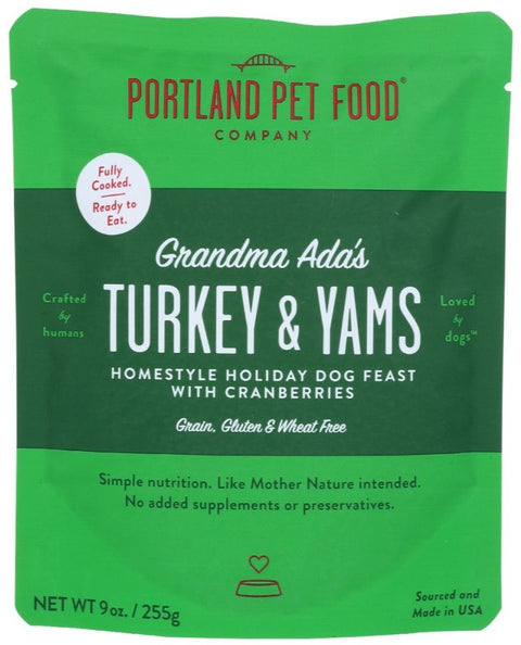 Portland Pet Food Company Grandma Ada's Turkey and Yams Dog Food - 9 oz