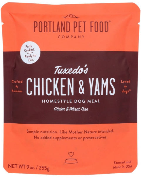Portland Pet Food Company Tuxedo's Chicken and Yams Homestyle Dog Meal - 9 oz