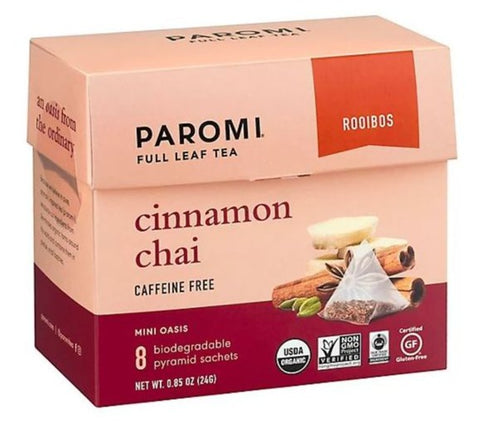 Paromi Full Leaf Tea Cinnamon Chai - 8 ct | Pantryway