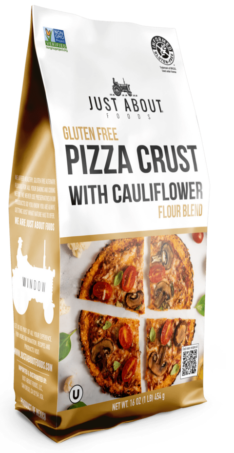 Just About Foods Gluten Free Pizza Crust With Cauliflower Flour Blend - 1 lb