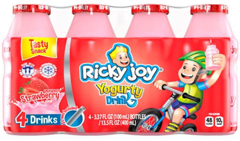 Ricky Joy Yogurty Drink Strawberry - 4 ct/13.5 oz | Ricky Joy | Rickyjoy | Pantryway | ricky joy yogurt