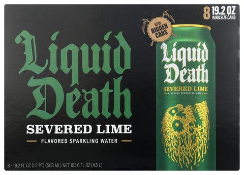 Liquid Death Severed Lime Sparkling Water - 8pk