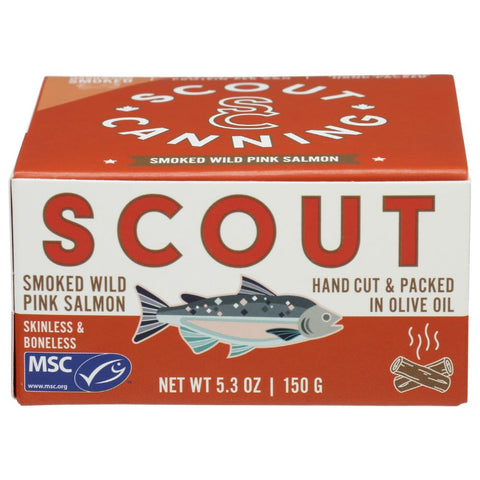 Scout Smoked Wild Pink Salmon - 5.3 oz | Pantryway