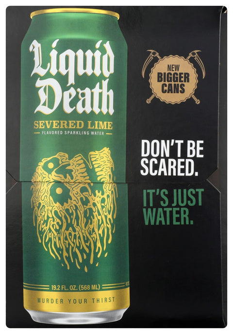 Liquid Death Severed Lime Sparkling Water - 8pk