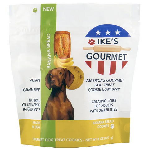 Ike's Gourmet Dog Treat Banana Bread Cookie - 8 oz | Pantryway