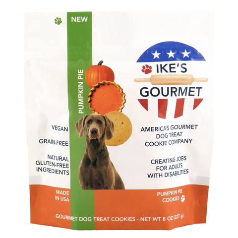 Ike's Gourmet Dog Treat Pumpkin Pie Cookies - 8 oz | Pantryway