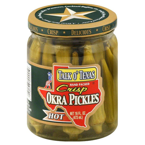 Talk O' Texas Crisp Okra Pickles Hot - 16 oz