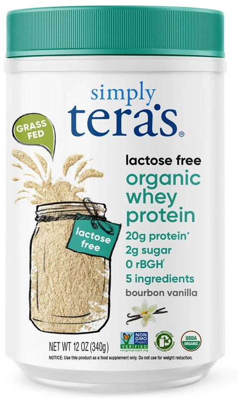 Simply Tera's Lactose Organic Whey Protein Free Vanilla - 12 oz | Pantryway
