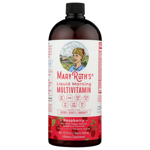 MaryRuth's Liquid Morning Multivitamin Raspberry - 32 fl oz | mary ruth morning liquid vitamin | mary ruth morning liquid vitamins | Pantryway