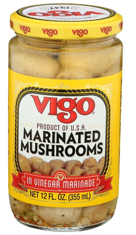 Vigo Marinated Mushrooms - 12 oz | Pantryway