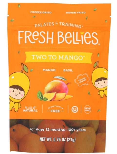 Fresh Bellies Two To Mango Toddler Snack Mango Basil - 0.75 oz | Pantryway