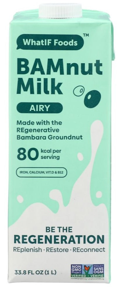 WhatIF Foods Bamnut Milk Airy  - 33.8 fl oz | Bamnut | bamnut milk | Pantryway